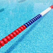 Pool Rope Floats to Divide Pool, 3 6 10 15 19 20 33 Ft In Above Ground Pool Safety Rope with Buoys Bright Red White Blue Yellow, Watershed Float Kit with Nylon Rope/cord(Red blue white,10m (33ft))