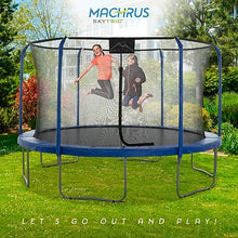 SKYTRIC Outdoor Trampoline with Flex Frame Net Blue