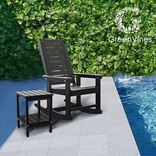 GREENVINES Oversized Outdoor Rocking Chairs Set of 4, HDPE Rocker, Black