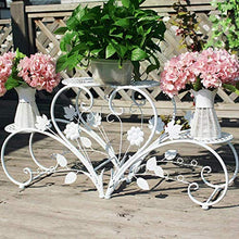 MIIKHI Multiple Plant Stand Flower Rack Nordic Wrought Iron Flower Stand Balcony Living Room Multi-Story Indoor Creative Fashion Flower Stand White Flower Stand Plant Display R