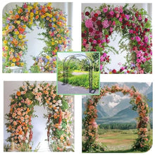 GFSGHZZ Metal Garden Arch Trellis for Climbing Plants - Sturdy Tubular E 220X230X40Cm - T for Backyardlnpatiocourardweddings,Green-340X230X40Cm