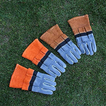 KMHJFXX Outdoor Camping Flame-Retardant Insulated Cowhide Barbecue Protective Gloves BBQ Tool Gloves Accessories(E)