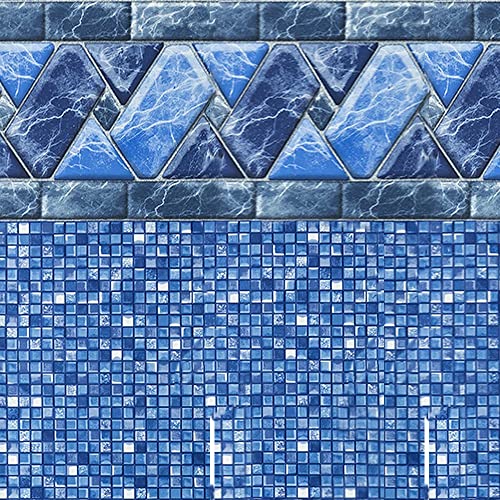 Smartline Stone Harbor 30-Foot Round Pool Liner 52-Inch | UniBead Style | 25 Gauge Virgin Vinyl | Heavy-Duty | Steel Sided Above-Ground Pool