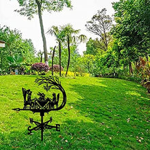 Weathervane Metal for roof Garden Yard Candlelight Dinner Weathervane Wind Vane Outdoor Sheds Iron Yard Roof Barns Decoration Yard Indicating Wind Direction Measuring Tool Mount Easy Use