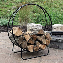 WXPWAMZ Firewood Rack Firewood Racks, Indoor Iron Fire Wood Rack Round Log Holder Frame 22.8In Wide, Heavy Duty Wood Storage Log Holder, Easy Assembly