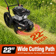 AMERISUN 22" Gas Walk Behind String Trimmer with 1.9"-4.0" Cutting Height