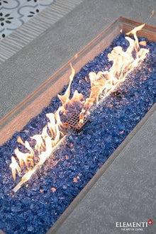 AMS Fireplace | Elementi Plus | Riviera | Rectangular Light Gray Concrete Propane Gas Fire Table Pit (Liquid Propane)