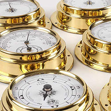JDXQBLD Thermometer Hygrometer Barometer Watch Clock Copper Shell Zirconium Marine for Weather Station