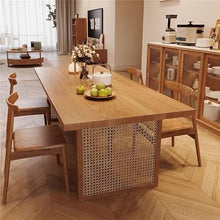 HEAIQI Coffee Table Solid Wood Dining Table Home Rectangular Large Living Room Study Desk