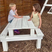 KIDWISE Outdoors Congo Kids Picnic Table, 48L x 39W x 22H inches, Crisp/Warm, Woodguard Polymer-Coated Lumber, Weather-Resistant, Maintenance-Free