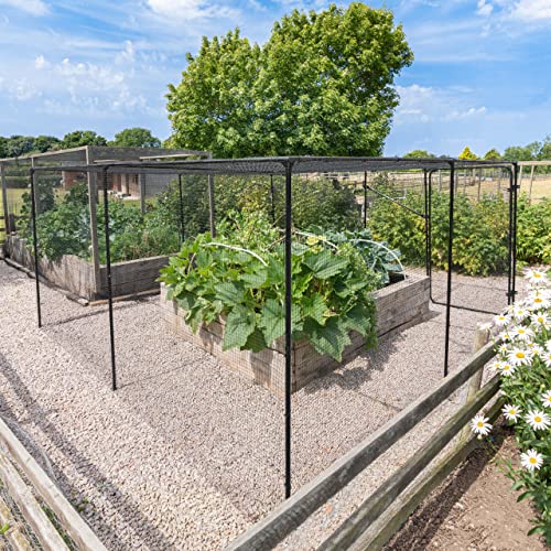 Harrier Fruit & Vegetable Cage - Walk-in Garden Domes | Anti-Bird Cage & Netting (8m x 8m, 1x Door Kit)