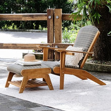 Cambridge Casual Auburn Teak Wood Padded Upholstered Patio Conversation Set 5 Pieces