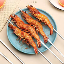 NYTFHMS Shish Kabob Skewers, Barbecue Sticks, Stainless Steel Grilling Skewers, Easy to Wear Meat, Reusable, for Camping, Party,35 * 0.36 * 0.1cm-500
