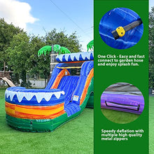 XJUMP Tropical Bounce House Water Slide Orange