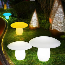 OUFULA New Mushroom Lawn Lamps White RGB Night Light Rechargeable Waterproof IP65 for Garden Decoration (Style A (D66cm))