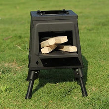 Fire Pit Portable Folding Firewood Stove Table for BBQ Picnic Outdoor Camping Card Type