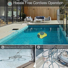KANGJIEM Underwater Automatic Pool Vacuum Cleaner, Fully Automatic Robotic Pool Cleaner, Self-Parking, with 140 Mins Maximum Runtime, Pool Vacuum for Above/In Ground Flat Pool Up to 1200 Sq Ft