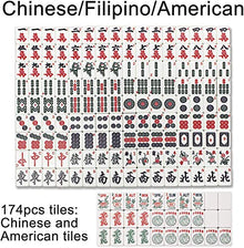 usamjtable Ultra Thin Folding Mahjong Table with 166 Tiles and Drawers