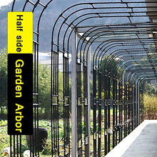 SDdPulse Large 2.4M Heavy Duty Steel Tubular Half-Side Garden Arch Trellis, Metal Arbor Archway for Climbing Plants Roses Vines, Outdoor Garden Lawn Backyard Patio (60x240CM/23.6x94.5in)