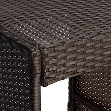 Teal Island Designs Port Henry Natural Cottage Coastal Rattan Rectangular Outdoor Bar Table and Chairs Furniture 39 1/2" x 19 3/4" Dark Brown Glass Tabletop for Front Porch Patio Home House Deck