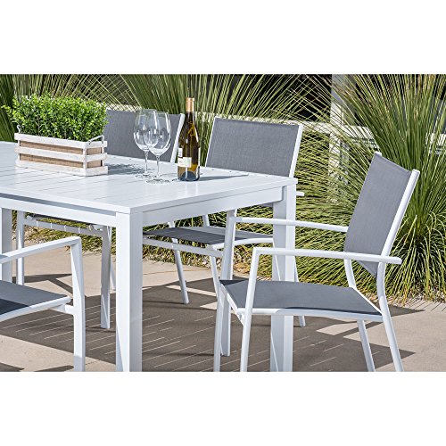 Hanover Del Mar 7-Piece Outdoor Dining Set Gray/White