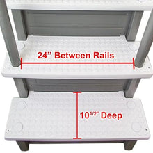 Grey w/White Steps Pool Ladder for Aqua Select, Weight Capacity 350 lbs
