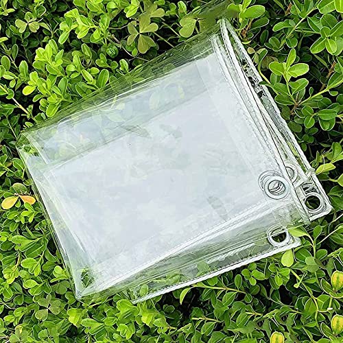 Soft Glass Clear Tarp Cover, Transparent Tarpaulin Waterproof, Balcony Plastic Plate Dust Cover, Foldable Pvc Material, Tear-proof And Wind Protection Boat Tarp, For Cover Gardens Plants, Greenhouses,