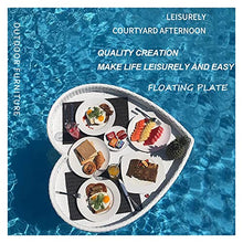 ERoomQ Luxury Floating Serving Tray Pool Tray Table, Round Floating Tray, Pe Rattan Floating Pool Pool Bar Tray, Fruit Plate Durable Float Lounge for Pool Serving Drinks Brunch Food