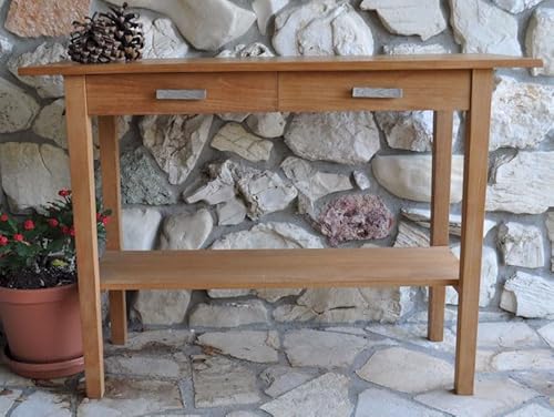 212 Main Rectangular Serving Table with 2 Drawers and 1 Shelf Multicoloured