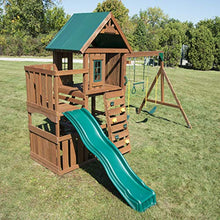 Swing-N-Slide Elkhorn Swing Set with Slide, Climbing Wall & Swings Wood