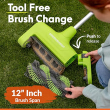 GreenSweep Reviver Volt | Cordless Artificial Grass Power Brush, Lightweight Turf Cleaner, Restores Flattened Grass Fibres, Lifts Dirt, Debris & Pet Hair