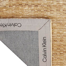 Calvin Klein Valley Abstract Gold Wool Area Rug 7'9" x 9'9