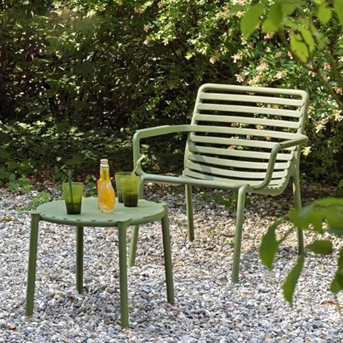 JOSOGO Aluminum Alloy Outdoor Tables and Chairs - Villa Courtyard Garden Patio Square Table for The Room(F)