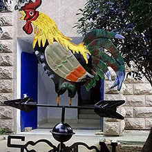 Wind Vane Direction Display Camper Silhouette Retro Stainless Weathervanes Weathercock Decoration Ornament Stainless Steel Weather Vane for Roof Garden Decoration 30 * 120cm-Rooster (Rooster 30*120cm