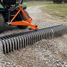 Garvee 6 FT Landscape Rake for Tractors,3 Point Rock Rake with Steel Tines