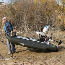 AQUOS FM270 8.8ft Inflatable Pontoon Boat with Haswing 12V Trolling Motor Green