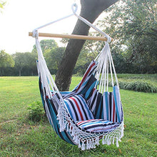ZerHoc Portable Hammock,Canvas Hammock,Portable Canvas Hammock Chair,Beach Swing Bed with Tree Straps for Indoor and Outdoor Blue 150x130cm