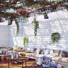 Garden Wooden Fence,Plug-in Tree Decorative Edging Border,Easy DIY Flexible Landscape Lawn Partitions for Patio Pathway,White,10PCS(100X100CM)