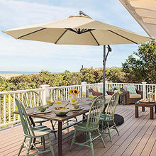 RWGOVLU 3m Cantilever Garden Parasol, Patio Sunshade with Crank Handle and Tilting, UV Protective 50+, Garden Offset Patio Umbrella for Outdoor Sun Shade