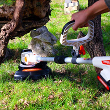Battery Grass,Small Lawn Mower for Household Use, Outdoor Rechargeable Lawn Mower, 20V/2.0 Ah Lithium Battery, 9000±10% RPM, Garden, Farm Essential Equipment (White 20V/2.0 Ah Battery*1)