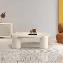 Living Room Table Nordic Round Coffee Table Simple Modern Small Apartment Living Room Cream Wabi Sabi Style Designer Creative Net Red Round Table Outdoor Side Table (Color : B Diameter 90cm)