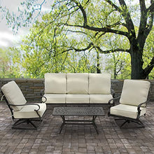National Outdoor Living Windsor Collection 4-Piece All-Weather Patio Bistro Set Black