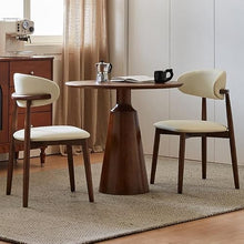 Bar Height Table Mid-Century Round Dining Table 35", Solid Wood Base