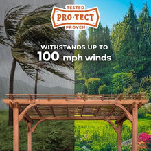 Backyard Discovery Beaumont 14' x 10' Traditional Cedar Wood Pergola Kit with Trellis Roof, All-Season Durability, High-Wind Rating, PowerPort, Shade for Outdoor Patio, Deck, Garden, and Entertaining