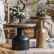 CHmrfvqtus Couch Side Table Vintage Distressed Sofa Side Table, Small Coffee for Guesthouse/Hotel Living Room, Round for Balcony, Bedside Furniture(A1568)