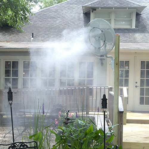 mistcooling 24'' OSC Misting Fan Kit - For Residential Misting, Outdoor Restaurant Misting and industrial Cooling Application (1 Fan Color White)