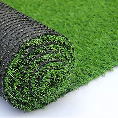 ALTRUISTIC Green Artificial Grass Turf Mat, Fake Grass Carpet Lawn Landscape Garden Yard Outdoor Rugs, 0.72 inch Pile Height Rubber Backed with Drainage Holes