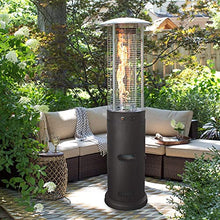 CFDZCP Outdoor Patio Space Heater Patio Heater, Tilt Protection Outdoor Heater, 15KW Gas Propane Heater, Fast Heating Standing Umbrella Heater for Garden, Commercial Home(Black)