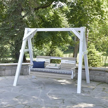 LuxCraft Rollback 5ft Recycled Plastic Plain Porch Swing with Flip Down Center Console