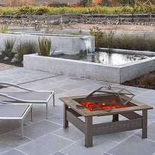 Garden Fire Pit Portable Grill Barbecue Rack 31 Inch Large Bonfire Wood Burning Patio & Backyard Firepit for with Spark Screen, Poker, and Round Fireplace Cover with Cover BBQ Cooking